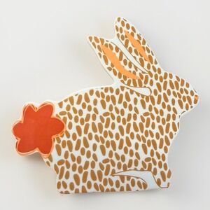 Happy Everything A Coton Colors Bunny Trivet Tile Easter Rabbit Decor Retired